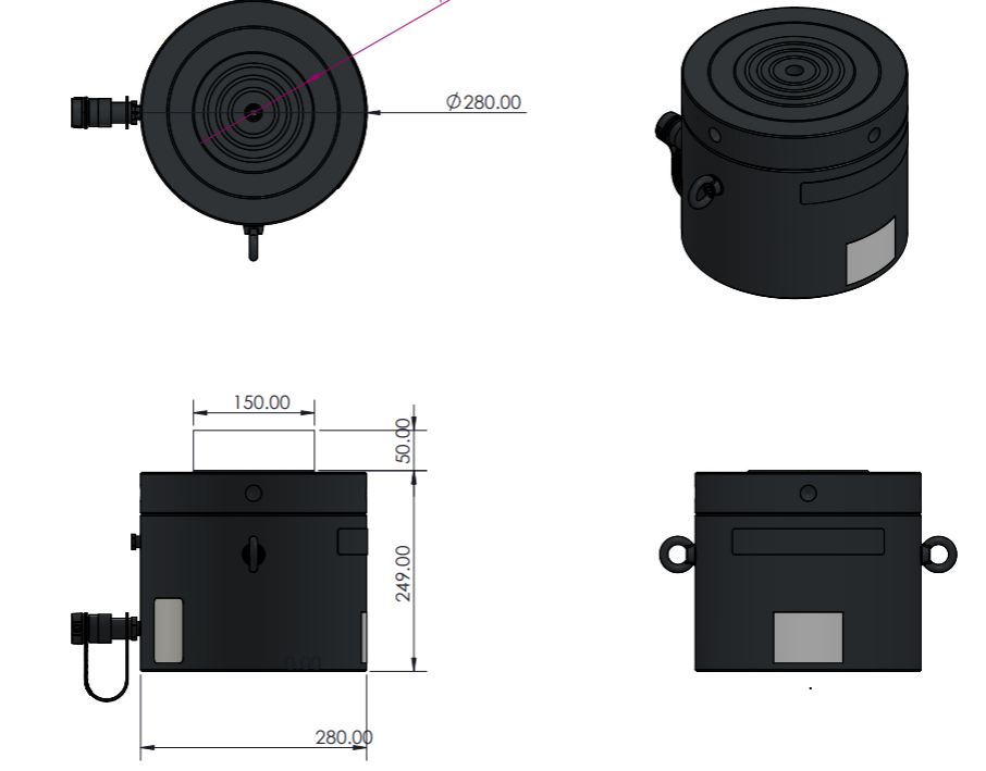 250T Jacks - Enerpac - Single Acting Load Return and Tilt Saddle