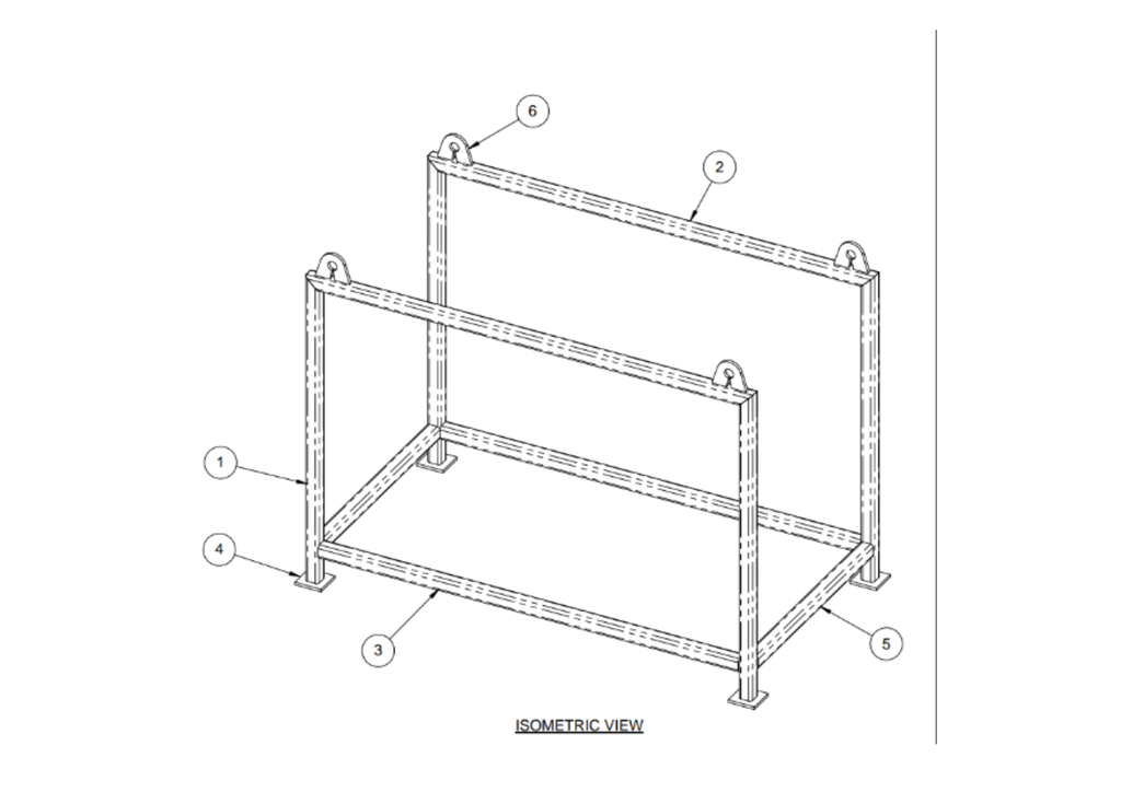 Storage Stillage 1700 x 930 with 3 Tonne lifting lugs Mackay